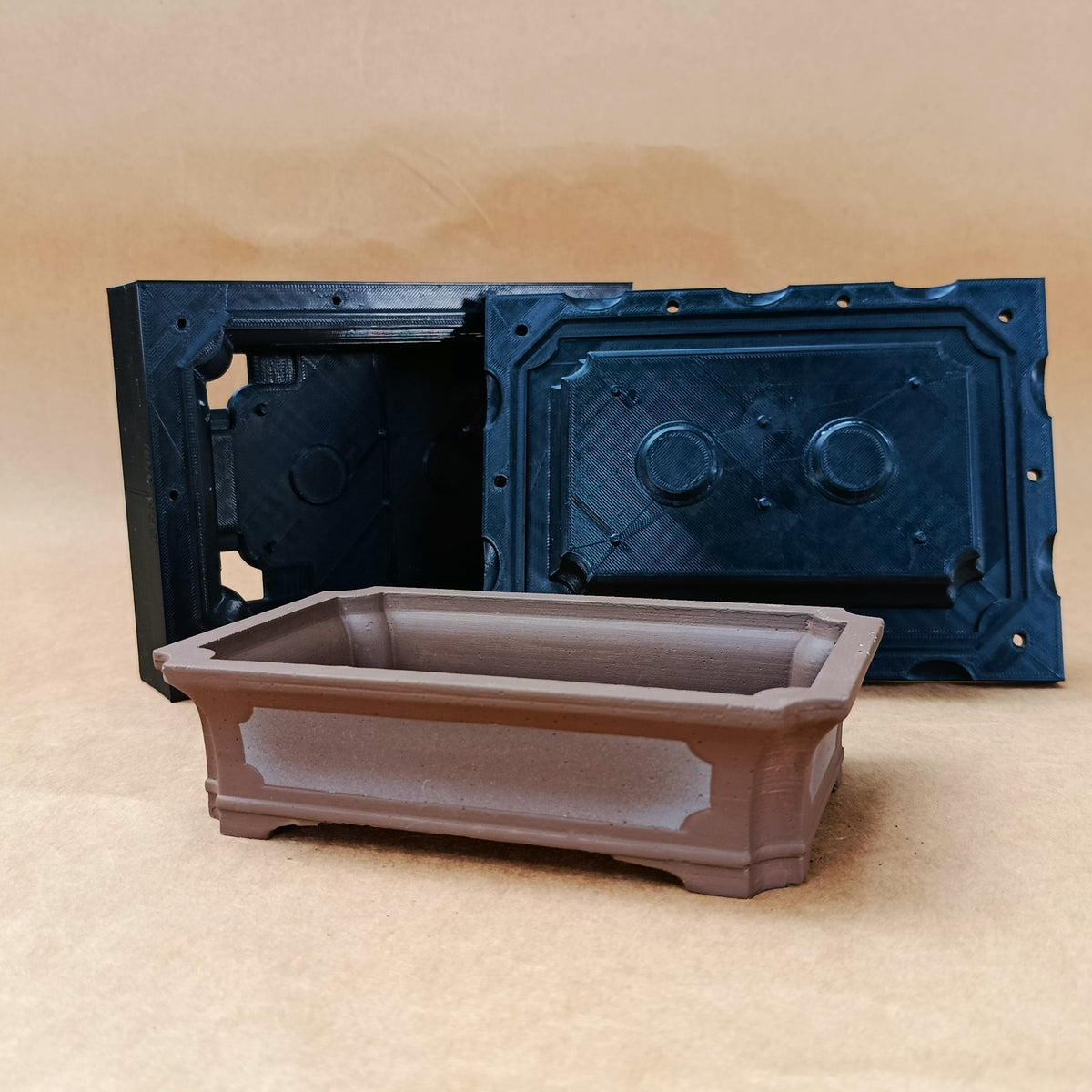 Bonsai Pot Mold for Concrete & Cement – Design 001-Small Shallow