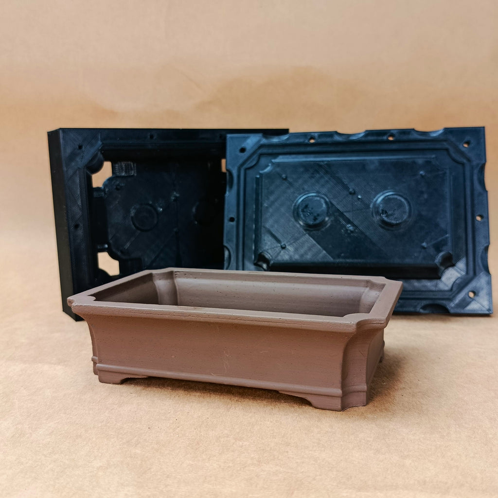 Bonsai Pot Mold for Concrete & Cement – Design 001-Small Shallow